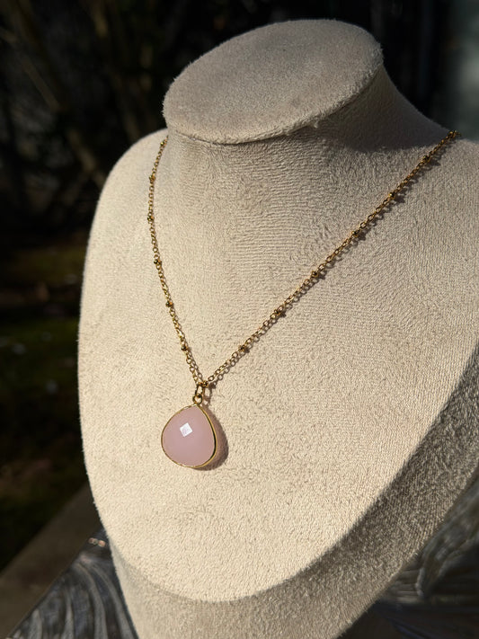 COLLIER JULYA DORÉ QUARTZ ROSE