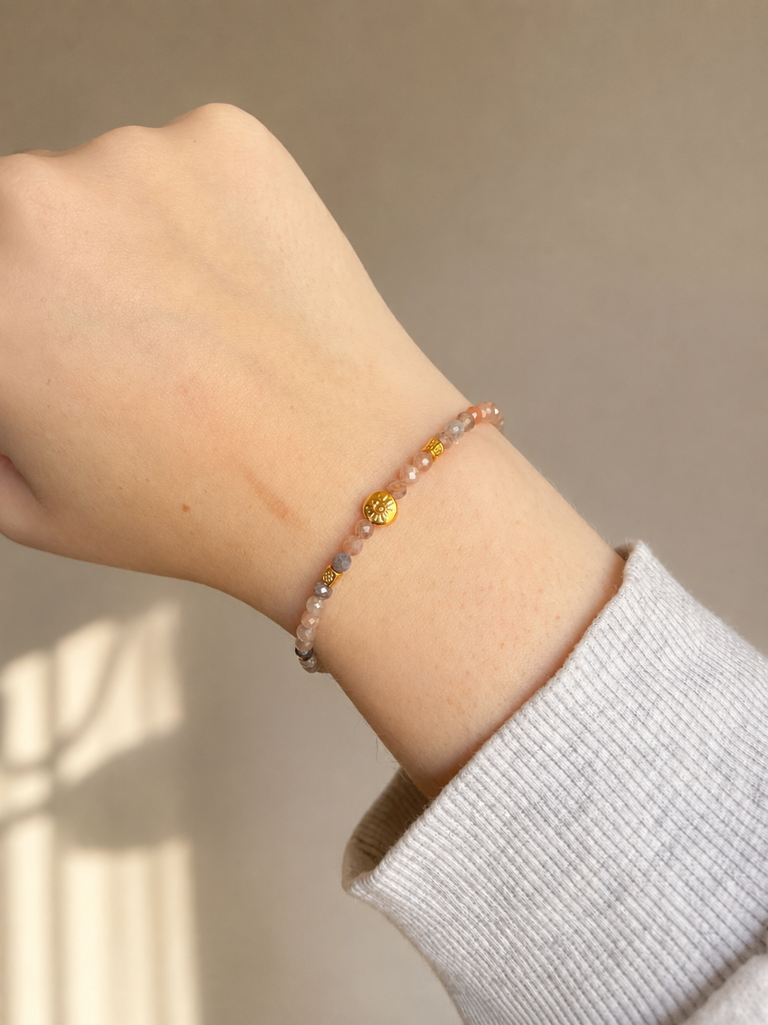 BRACELET SOLENE (PIERRE DE LUNE ORANGE)