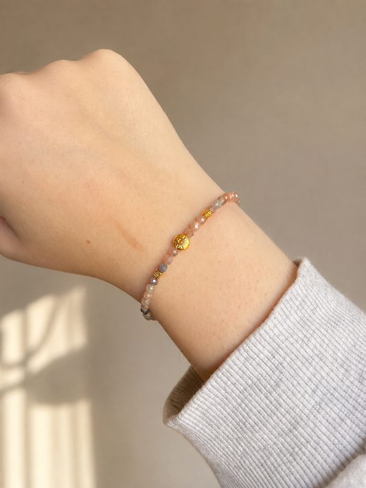 BRACELET SOLENE (PIERRE DE LUNE ORANGE)