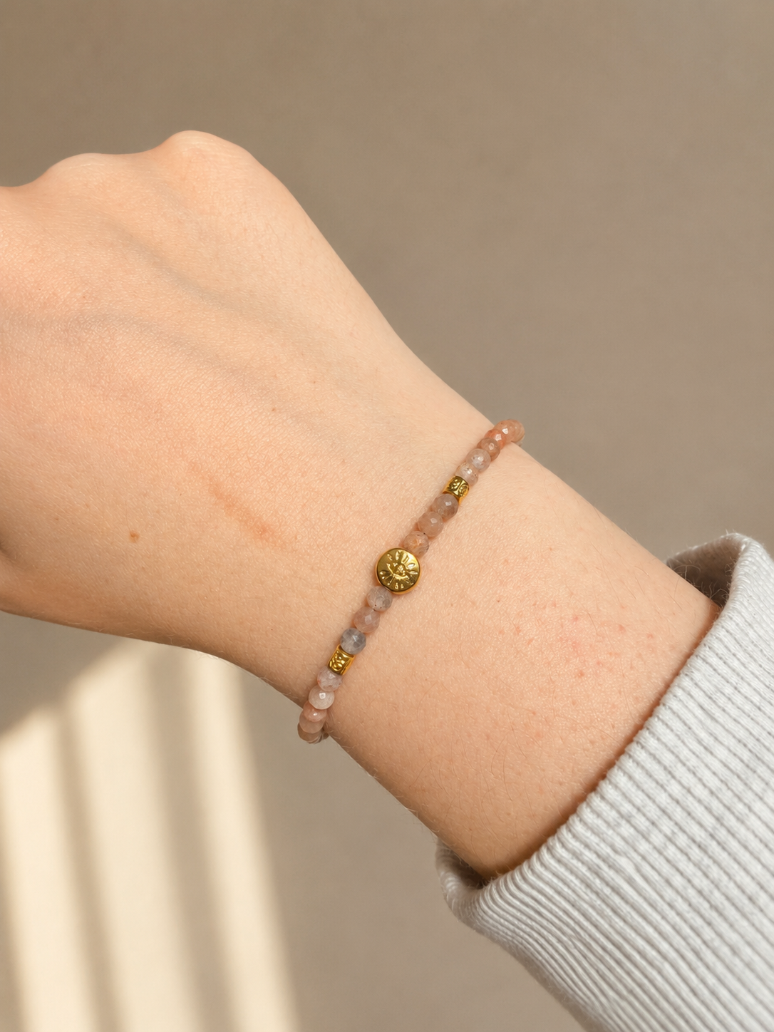 BRACELET SOLENE (PIERRE DE LUNE ORANGE)