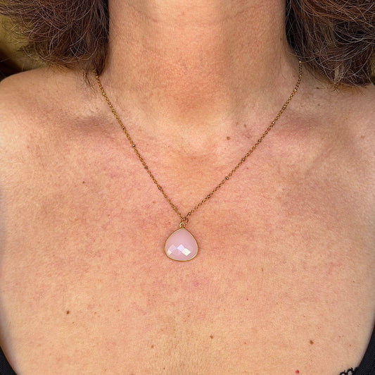 COLLIER JULYA DORÉ QUARTZ ROSE
