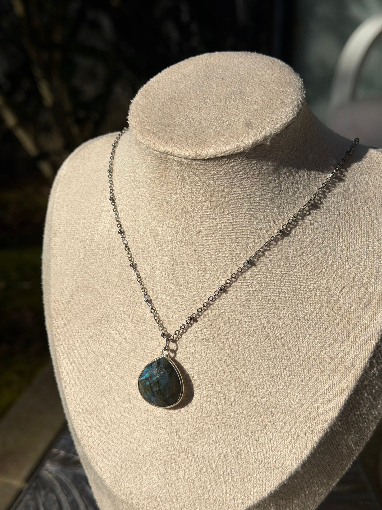 COLLIER JULYA ARGENT LABRADORITE